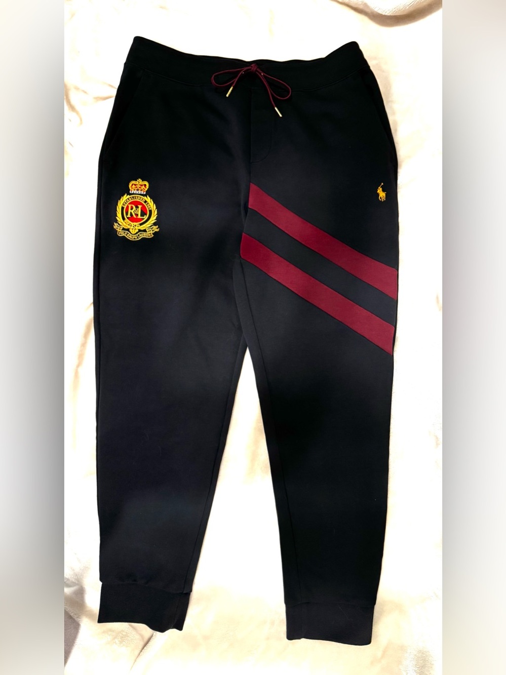 Polo Ralph Lauren Embroidered Gold Crest Logo Joggers